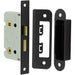 Premium Black Bathroom Locks with Square Forend Radiused Strike Plate 65mm Door Lock