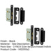 PACK Premium Black Bathroom Locks with Square Forend Radiused Strike Plate 65mm Door Lock-1