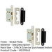 PACK Premium Bathroom Locks with Square Forend Radiused Strike Plate 65mm Nickel Finish Door Lock-1