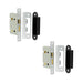 PACK Satin Nickel Bathroom Locks with Square Forend Radiused Strike Plate 65mm Door Lock