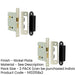 PACK Premium Bathroom Locks with Square Forend Radiused Strike Plate Nickel Finish 76mm Door Lock-1