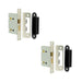 PACK Premium Bathroom Locks with Square Forend Radiused Strike Plate Nickel Finish 76mm Door Lock