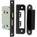 High-Quality Lever Sashlocks with Square Forend Radiused Strike Plate Sleek Black Finish Door Lock