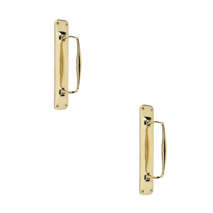 PACK Elegant Windsor Pull Handle Polished Brass Stylish Home Décor Door Handle (1)