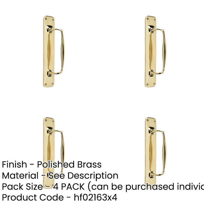 PACK Elegant Windsor Pull Handle Polished Brass Stylish Home Décor Door Handle-1