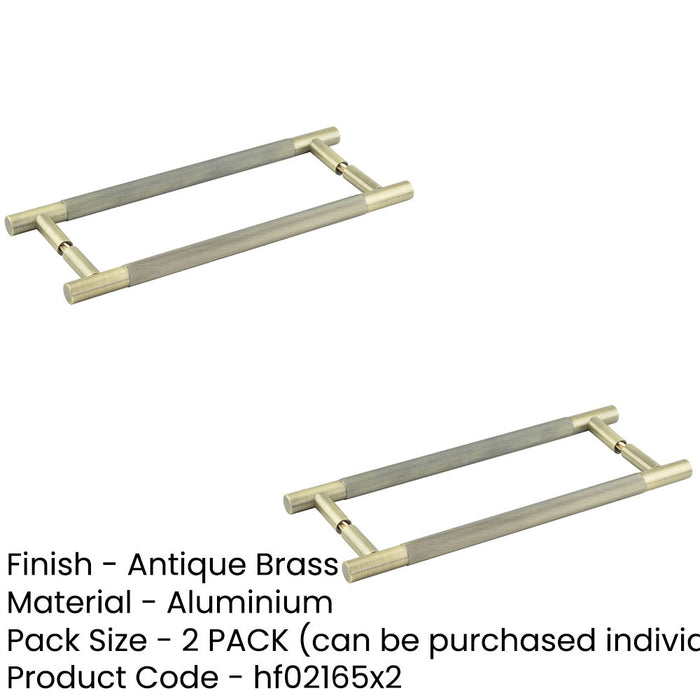 PACK Antique Brass Pull Handle 300mm Back Back Premium Quality Door Handle (1)-1