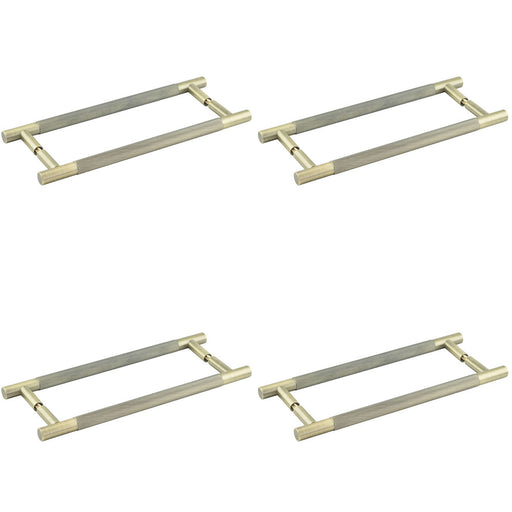 PACK Antique Brass Pull Handle 300mm Back Back Premium Quality Door Handle