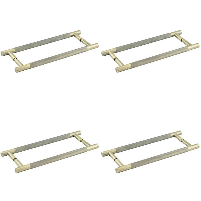 PACK Antique Brass Pull Handle 300mm Back Back Premium Quality Door Handle