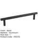 300mm Black Pull Handle Stylish Interiors Door Handle-1