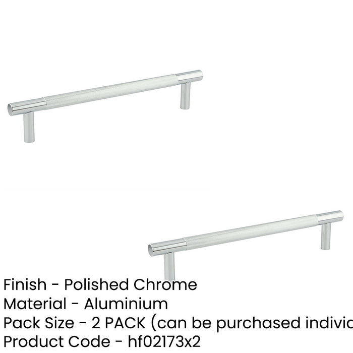 PACK 300mm Polished Chrome Bolt Through Pull Handle Modern Interiors Door Handle (1)-1