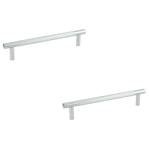 PACK 300mm Polished Chrome Bolt Through Pull Handle Modern Interiors Door Handle (1)