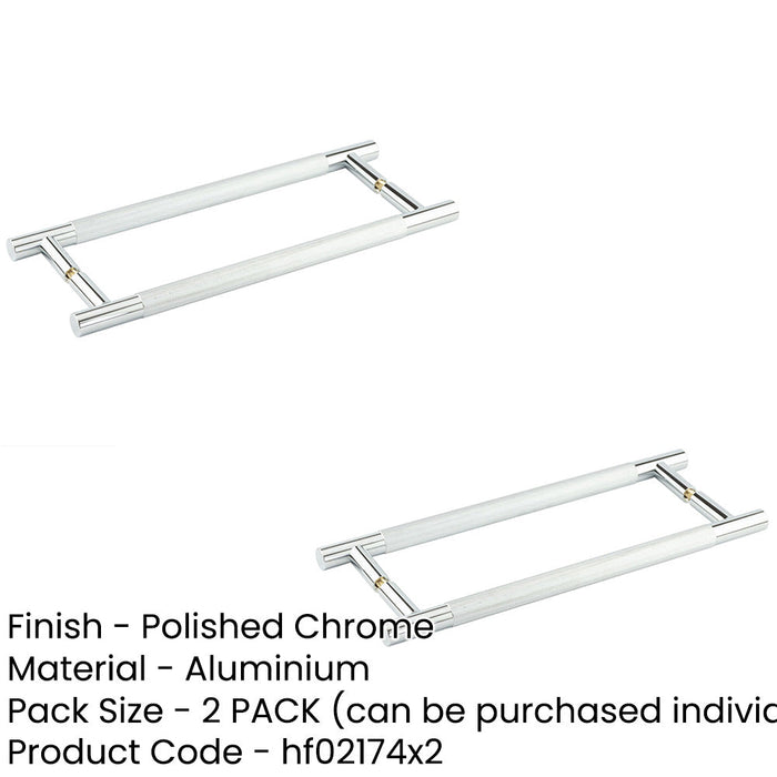 PACK 300mm Polished Chrome Pull Handle Back Back Style Door Handle (1)-1