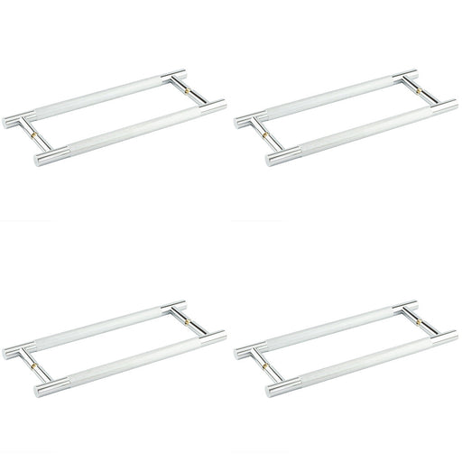 PACK 300mm Polished Chrome Pull Handle Back Back Style Door Handle