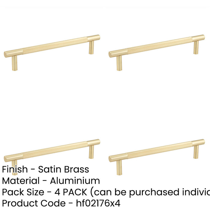 PACK 300mm Satin Brass Pull Handle Doors Door Handle-1