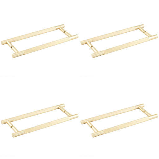 PACK 300mm Satin Brass Pull Handle Doors Back Back Design Door Handle