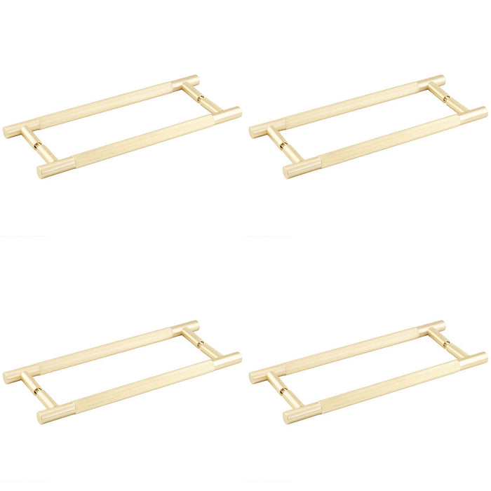 PACK 300mm Satin Brass Pull Handle Doors Back Back Design Door Handle