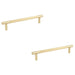PACK Satin Brass Pull Handle 300mm Stylish Home Decor Door Handle (1)