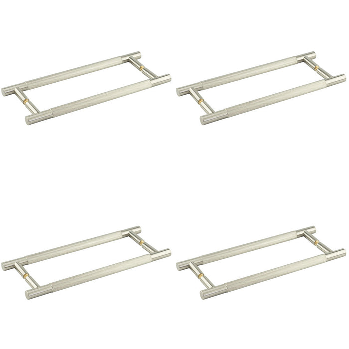 PACK 300mm Satin Nickel Pull Handle Back Back Design Door Handle