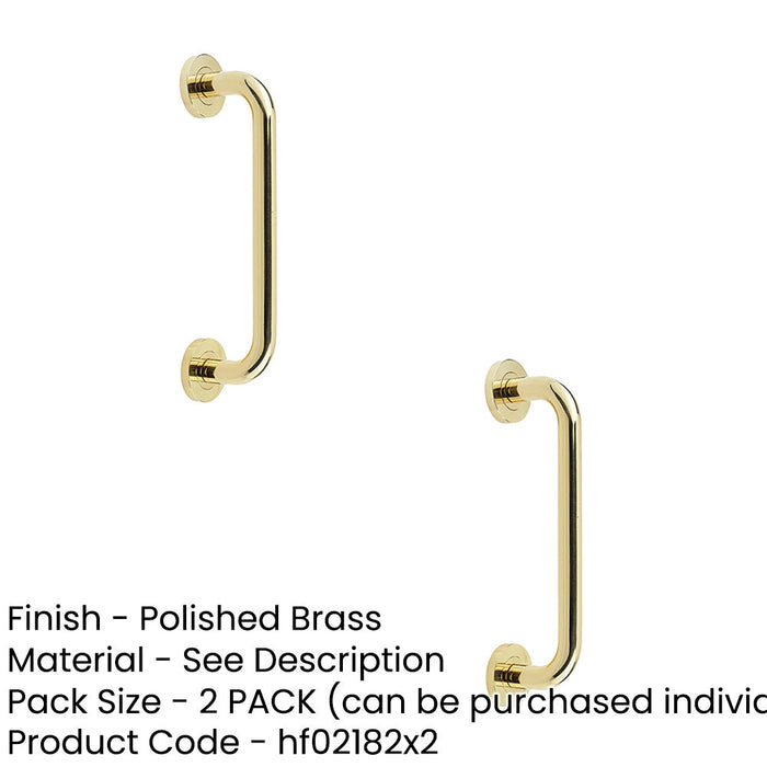 PACK Premium Polished Brass Pull Handle 225x19mm Elegant Furnishings Door Handle (1)-1