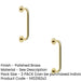 PACK Premium Polished Brass Pull Handle 225x19mm Elegant Furnishings Door Handle (1)-1