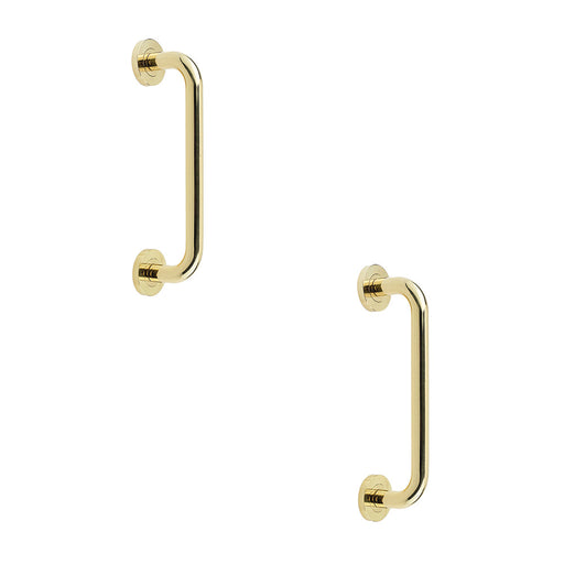 PACK Premium Polished Brass Pull Handle 225x19mm Elegant Furnishings Door Handle (1)