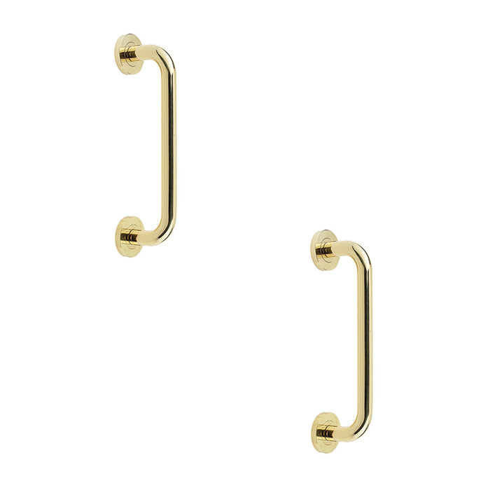 PACK Premium Polished Brass Pull Handle 225x19mm Elegant Furnishings Door Handle (1)