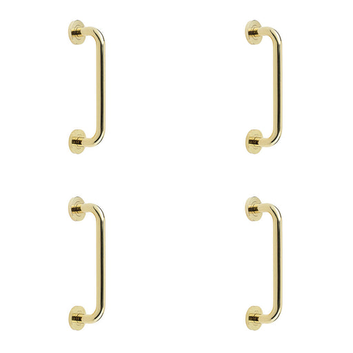 PACK Premium Polished Brass Pull Handle 225x19mm Elegant Furnishings Door Handle