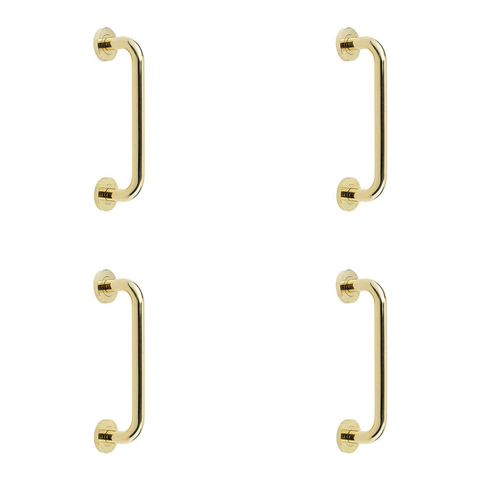 PACK Premium Polished Brass Pull Handle 225x19mm Elegant Furnishings Door Handle