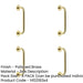 PACK Elegant Polished Brass Pull Handle 305x19mm Cabinets Doors Door Handle-1