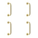 PACK Elegant Polished Brass Pull Handle 305x19mm Cabinets Doors Door Handle