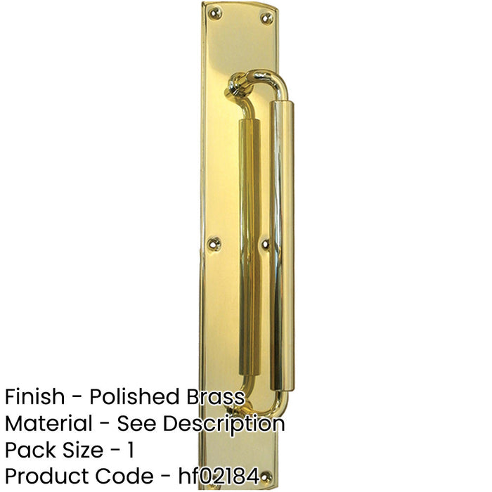 390mm Polished Brass Pull Handle Doors Cabinets Door Handle-1