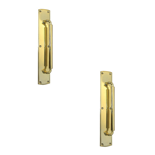 PACK 390mm Polished Brass Pull Handle Doors Cabinets Door Handle (1)