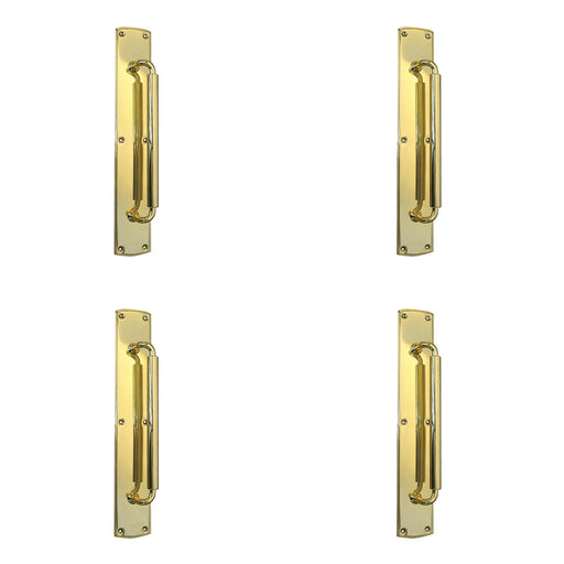 PACK 390mm Polished Brass Pull Handle Doors Cabinets Door Handle