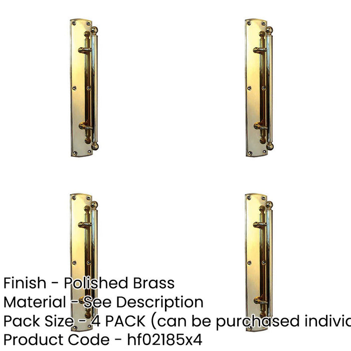 PACK High-Quality 310mm Polished Brass Pull Handle Doors Cabinets Door Handle-1