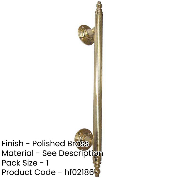 Regent Polished Brass Pull Handle 460x20mm Door Handle-1