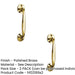 PACK Elegant Shape Pull Handle Polished Brass 152mm Door Handle (1)-1