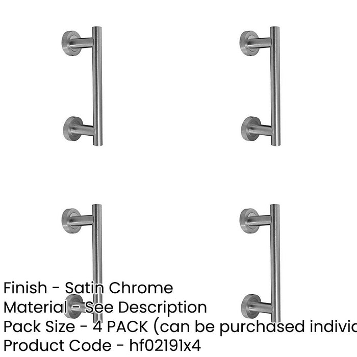 PACK 225mm Satin Chrome Pull Handle Cabinets Doors Door Handle-1