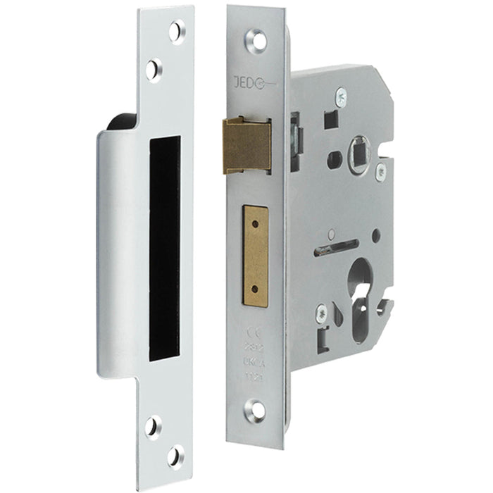 Secure Euro Profile Sashlocks Satin Chrome 76mm Doors Lock