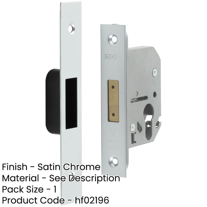 Secure Euro Profile Deadlocks 65mm Satin Chrome Ultimate Protection Lock-1