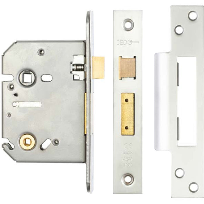 Premium 76mm Satin Chrome Bathroom Locks Enhanced Security Lock