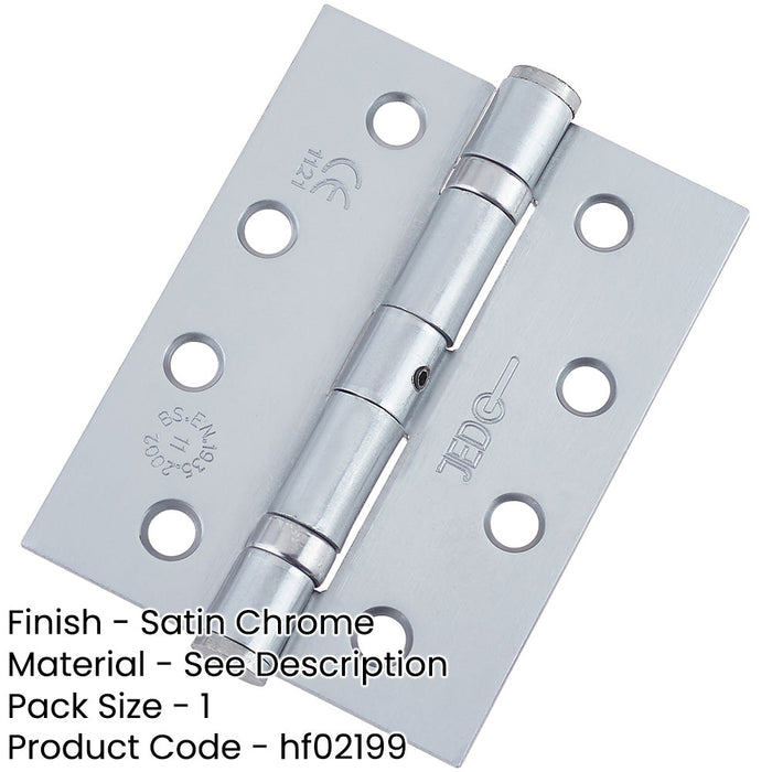 Durable Grade Satin Chrome Steel Ball Bearing Hinge 102x76mm Heavy-Duty Doors Door Hinges-1