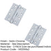 PACK Durable Grade Satin Chrome Steel Ball Bearing Hinge 102x76mm Heavy-Duty Doors Door Hinges (1)-1