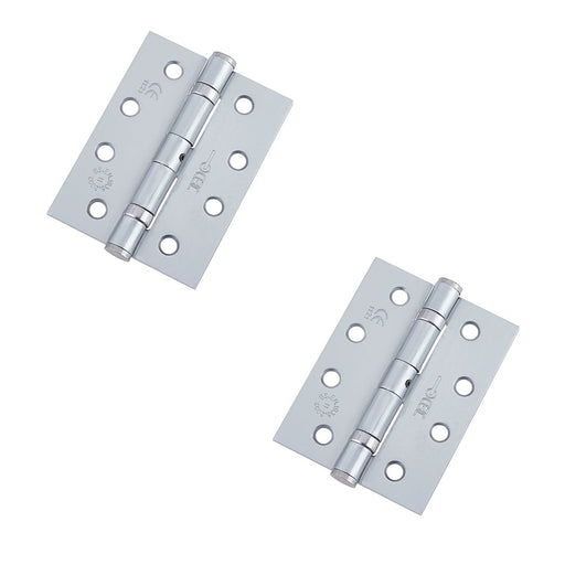 PACK Durable Grade Satin Chrome Steel Ball Bearing Hinge 102x76mm Heavy-Duty Doors Door Hinges (1)