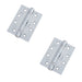 PACK Durable Grade Satin Chrome Steel Ball Bearing Hinge 102x76mm Heavy-Duty Doors Door Hinges (1)