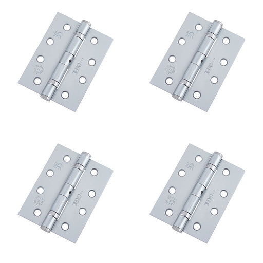 PACK Durable Grade Satin Chrome Steel Ball Bearing Hinge 102x76mm Heavy-Duty Doors Door Hinges