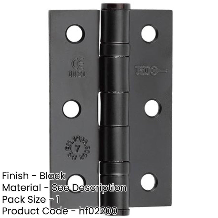 Premium Grade Steel Ball Bearing Hinge 76x50mm Elegant Matt Black Finish Door Hinges-1