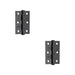 PACK Premium Grade Steel Ball Bearing Hinge 76x50mm Elegant Matt Black Finish Door Hinges (1)