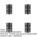 PACK Premium Grade Steel Ball Bearing Hinge 76x50mm Elegant Matt Black Finish Door Hinges-1
