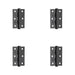 PACK Premium Grade Steel Ball Bearing Hinge 76x50mm Elegant Matt Black Finish Door Hinges