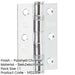 Premium Grade Steel Ball Bearing Hinge 76x50mm Polished Chrome Finish Door Hinges-1